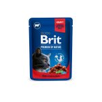 Корм вологий Brit Premium Cat Meat Plate pouches набір для котів м'ясна тарілка курка та індичка з тушкованою яловичиною та горохом 4 шт х 100 г - Зображення 2