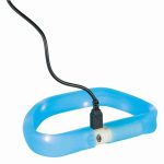 Нашийник Trixie Flash Light Ring USB для собак з підсвічуванням силіконовий синій широкий розмір M-L 50 cм/18 мм - Зображення 2