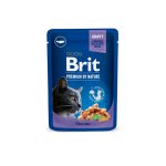 Корм вологий Brit Premium Cat Fish Plate pouches набір паучів для котів рибна тарілка з тріскою, лососем та фореллю 100 г х 4 шт. - Зображення 2