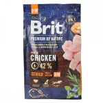 Корм сухий Brit Premium Dog Senior S+M для собак дрібних та середніх порід похилого віку вагою 1-25 кг з куркою 3 кг - Зображення 4