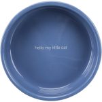 Миска Trixie для котів короткомордих порід Hello my little cat синя/біла керамічна 15 см 300 мл - Зображення 2