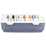 Туалет Trixie Delio для котів з рамкою фіолетовий/білий пластиковий 38х20х50 см - Зображення 3