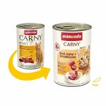 Корм вологий Carny Adult Beef Chicken Duck hearts консервований для дорослих котів з яловичиною куркою і качиними серцями 400 г - Зображення 2