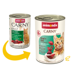 Корм вологий Carny Adult Beef Venison with Cowberries для дорослих котів з яловичиною олениною та брусницею 400 г - Зображення 2