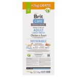 Корм сухий Brit Care Dog Sustainable Adult Large Breed для дорослих собак великих порід від 25 кг з куркою та комахами 12+2 кг - Зображення 3