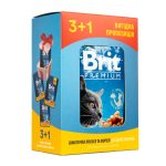 Набір паучів 3+1 Brit Premium Cat Beef Salmon and Trout для котів шматочки в соусі з лососем і фореллю 4х100 г - Зображення 5