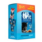 Набір паучів 3+1 Brit Premium Kitten Chicken Chunks для кошенят шматочки в соусі з куркою 4х100 г - Зображення 6
