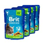 Набір паучів 3+1 Brit Premium Cat Chicken Slices for Sterilised для стерилізованих котів шматочки в соусі з куркою 4х100 г - Зображення 3