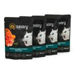 Набір паучів Savory Kitten, with Salmon and Carrot in Gravy 3+1 - Зображення 4