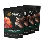 Набір паучів Savory Adult Cats with Lamb and Beetrot in Gravy 3+1 - Зображення 3