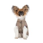 Жилет Pet Fashion Hardy для собак утеплений водонепроникний з отвором для повідця бежевий розмір M2 - Зображення 3
