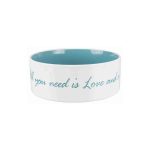 Миска Trixie для собак керамічна з принтом 1,4 л 20 см кремово-блакитна - Зображення 3