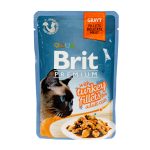 НАБІР Корм вологий Brit Premium Cat pouch філе індички в соусі для котів 85 г 8 шт - Зображення 3