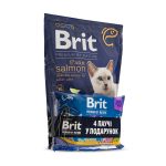 НАБІР Корм сухий Brit Premium Adult Salmon Sterilized д/котів лосось 1,5 кг + 4 паучі рибна тарілка - Зображення 2