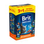 НАБІР Корм вологий Brit Premium для стерилізованих котів 3+1 - Зображення 2