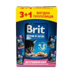 НАБІР Корм вологий Brit Premium для кошенят курка+риба 3+1 - Зображення 3