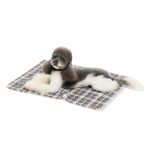 Плед Pet Fashion Bliss 1 для собак і котів плюш сірий картатий 70,5х55,5 см - Зображення 5