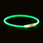 Нашийник Trixie Flash Light Ring USB для собак мигаючий силіконовий зелений розмір S–M 35 см/8 мм - Зображення 2