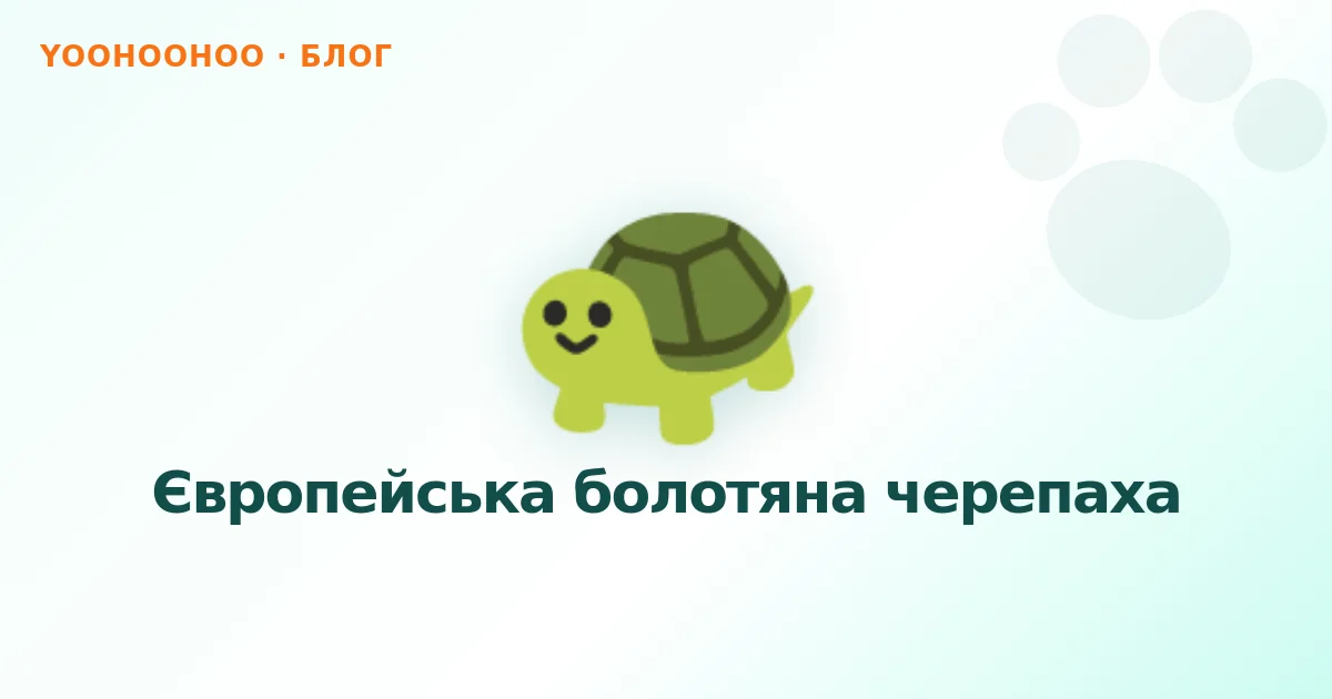 Європейська болотяна черепаха