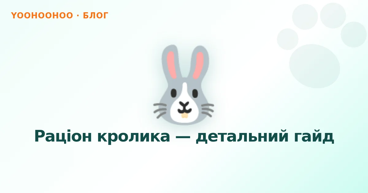 Раціон кролика — детальний гайд