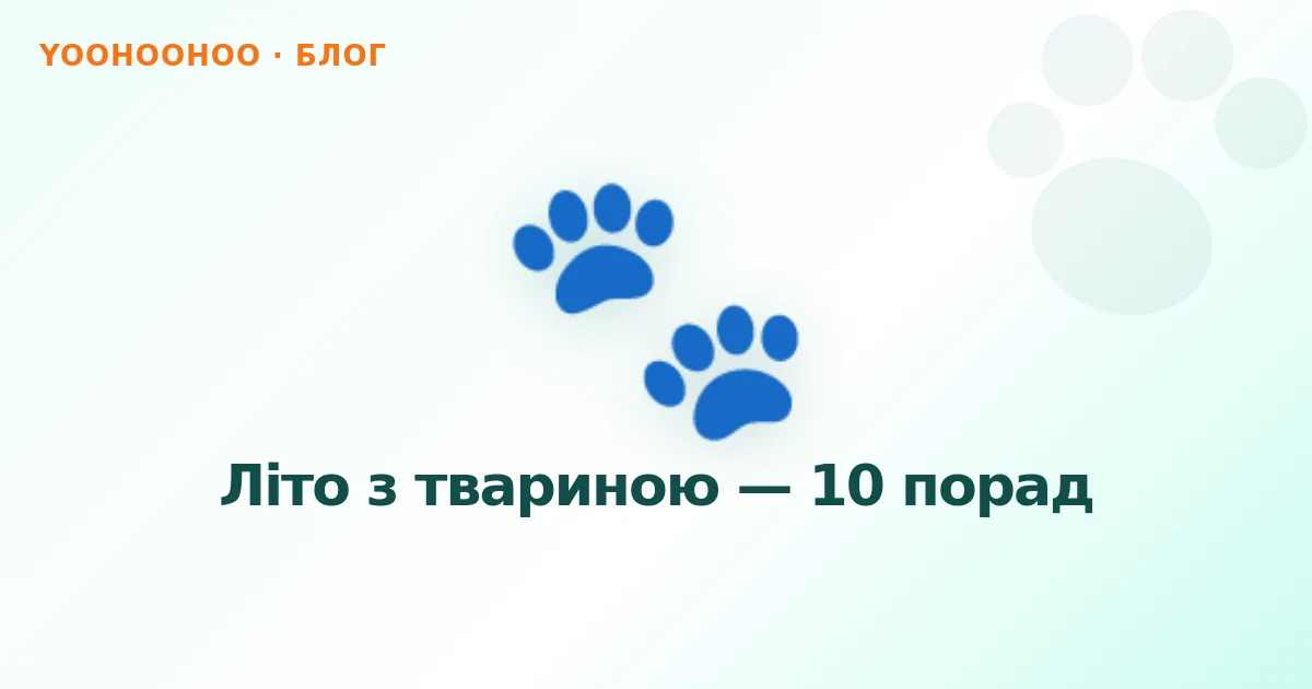 Літо з твариною — 10 порад