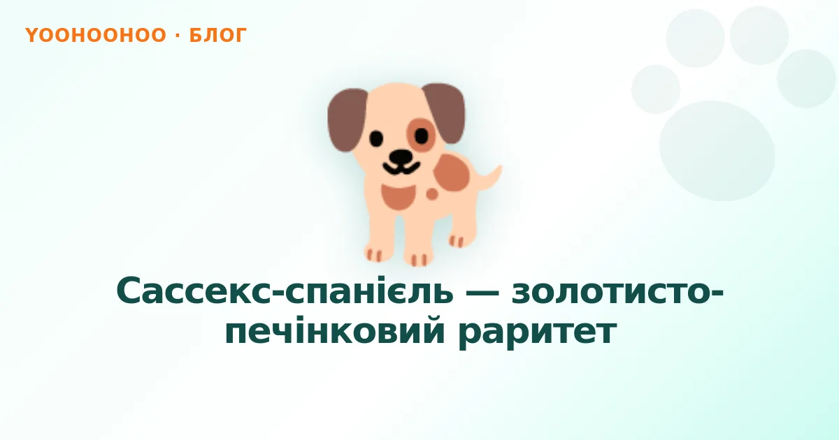 Сассекс-спанієль — золотисто-печінковий раритет