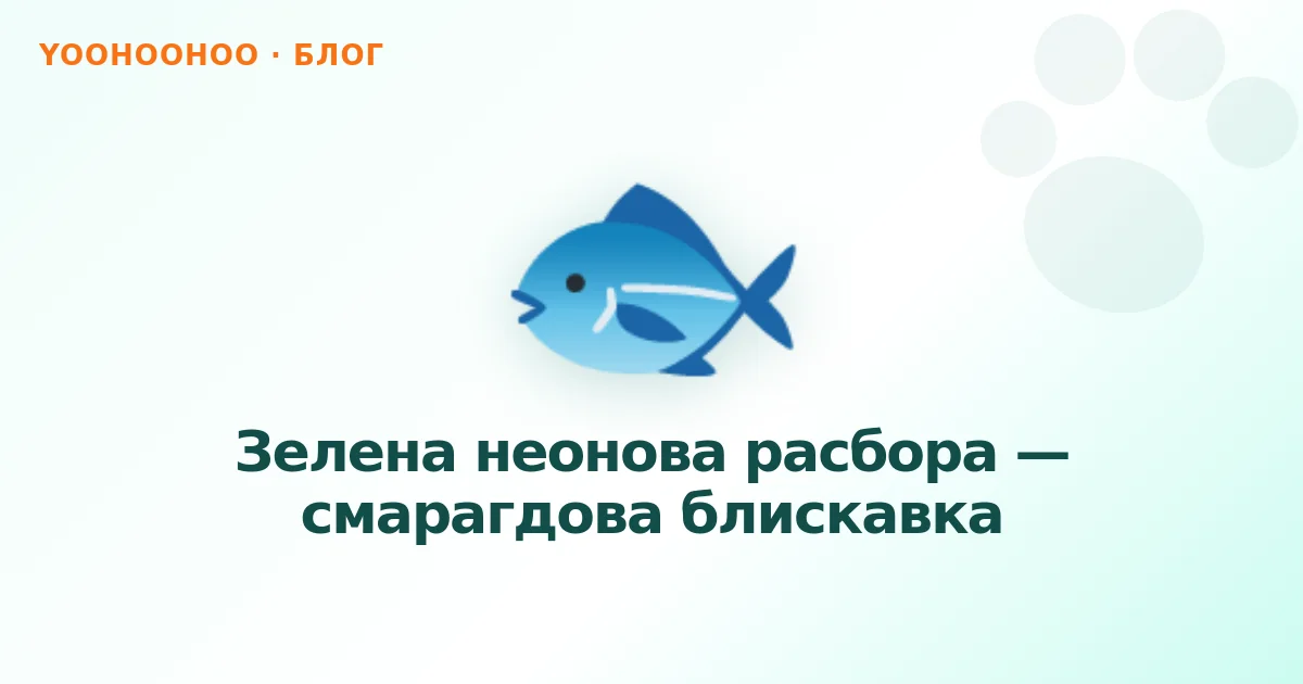 Зелена неонова расбора — смарагдова блискавка