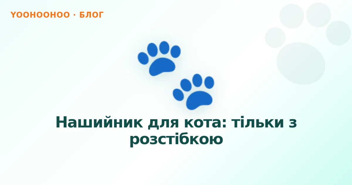 Нашийник для кота: тільки з розстібкою