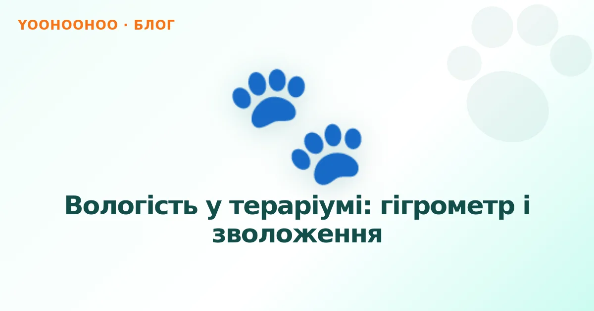 Вологість у тераріумі: гігрометр і зволоження