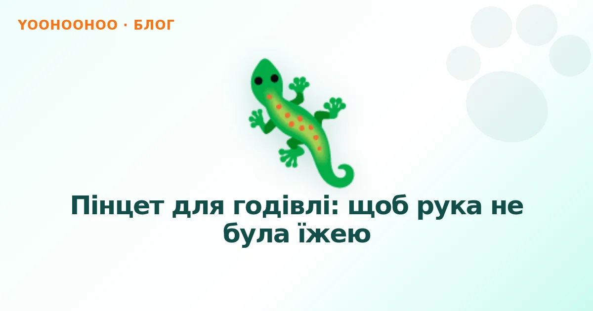 Пінцет для годівлі: щоб рука не була їжею