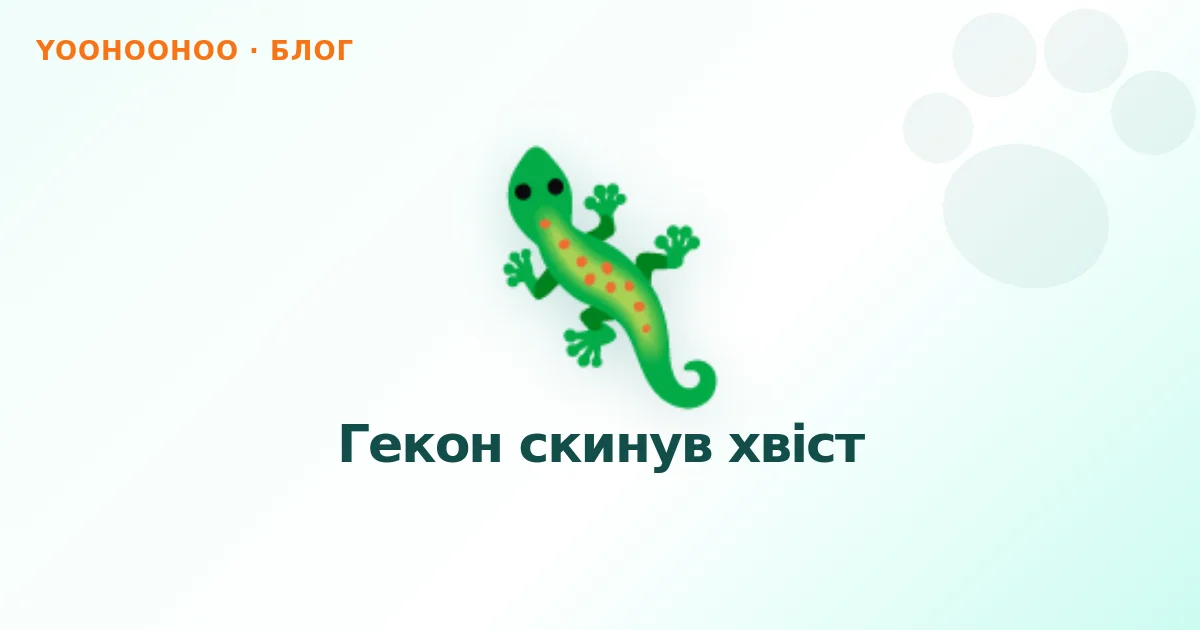 Гекон скинув хвіст